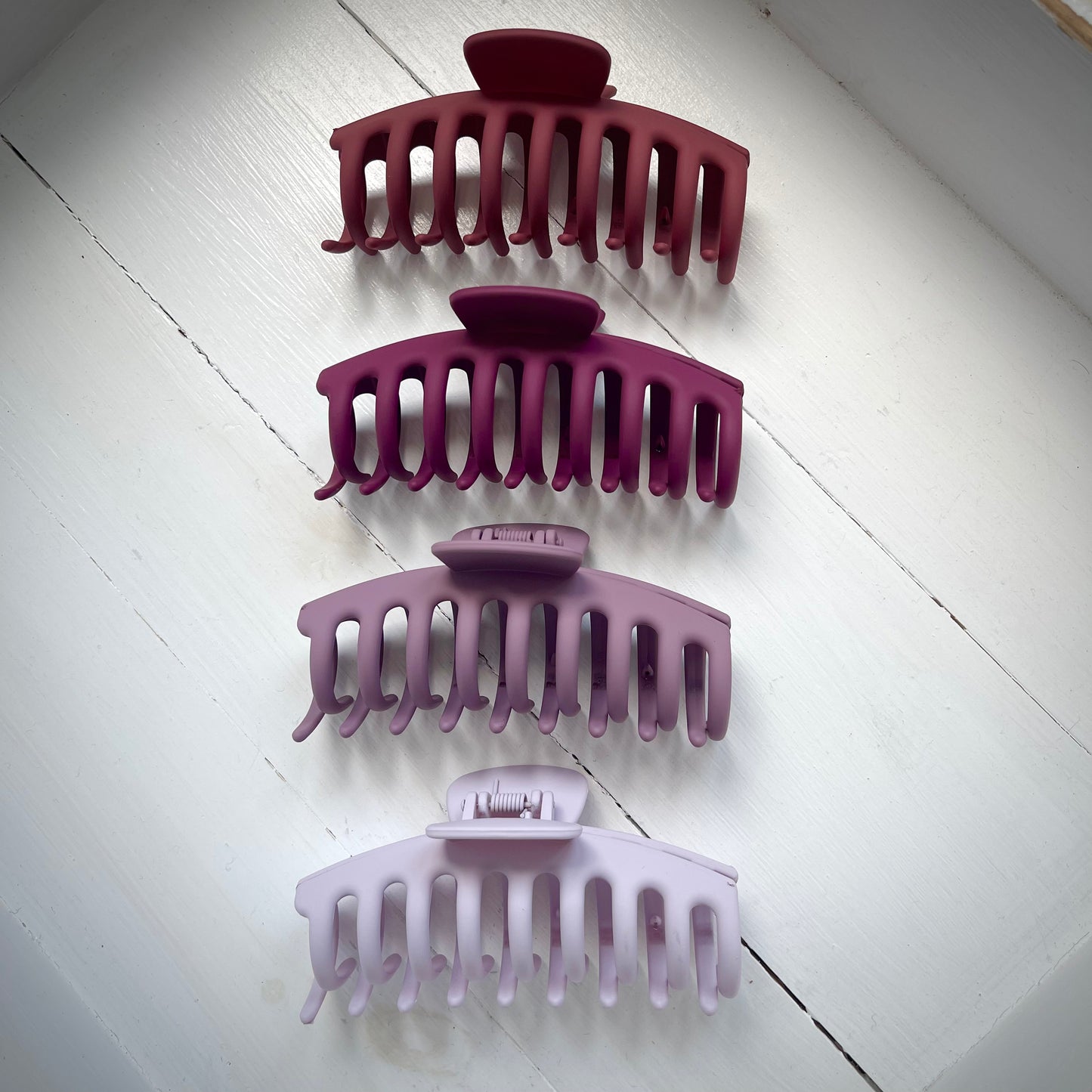 Pack of 4 Large Hair Claws - BERRY
