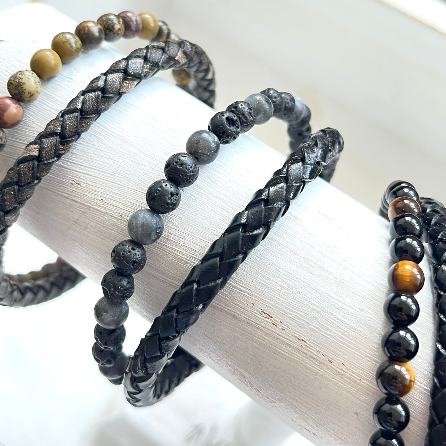 Men’s Black Lava Bali Bracelet
