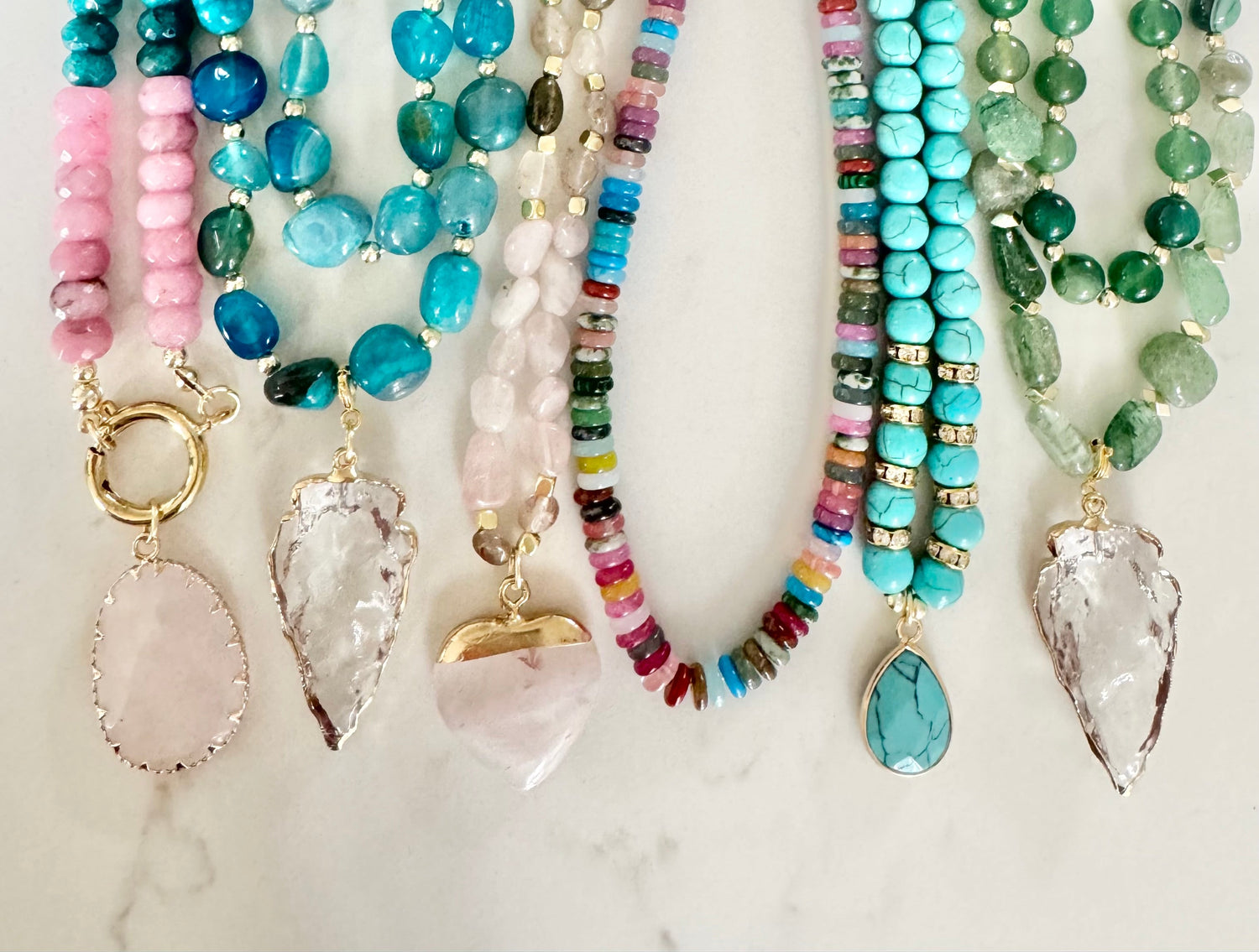 NATURAL STONE NECKLACES