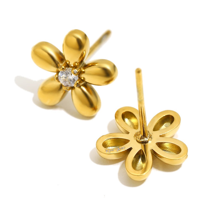 Mini Blossom Gold Plated Waterproof Earrings