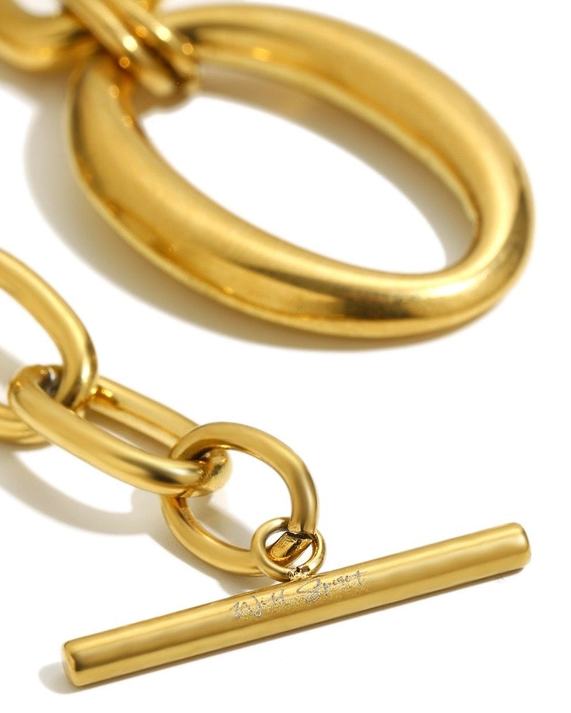 Caprice Chunky Gold Plated Waterproof Necklace
