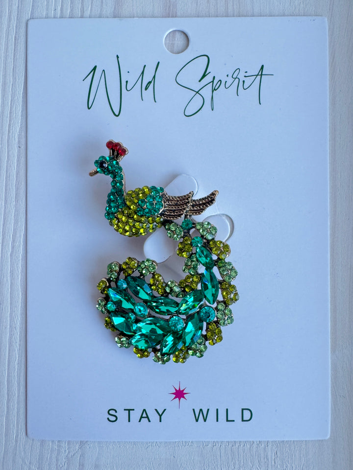 The Posh Peacock Brooch