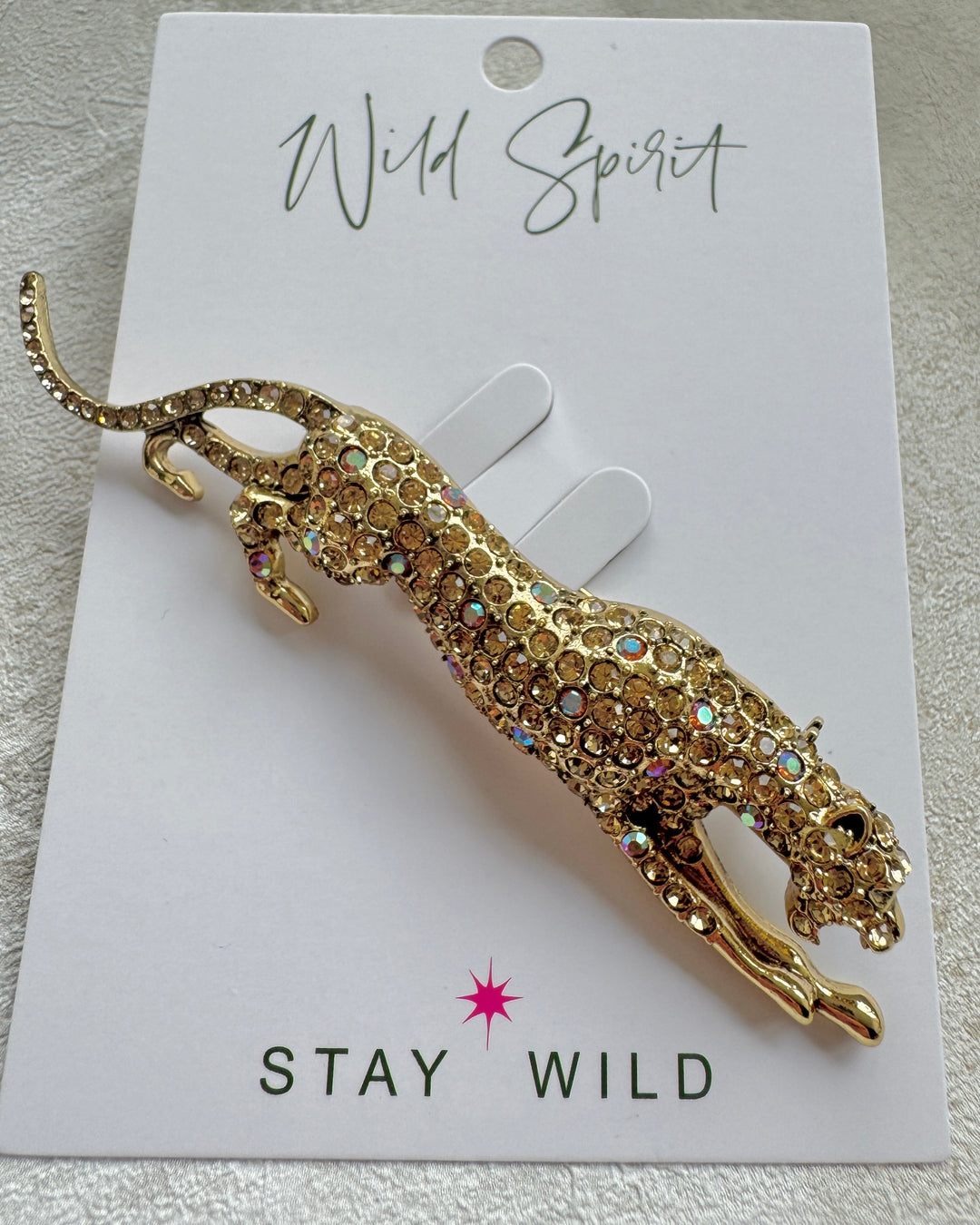 Gold Jaguar Brooch