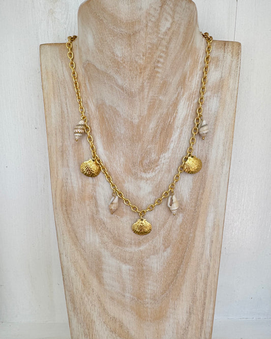 Waterproof Gold Plated Ocean Whispers Necklace