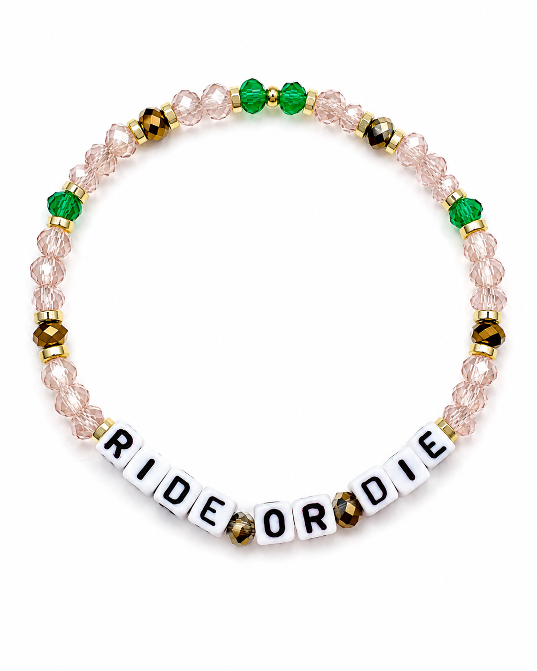 Ride or Die Letter Bracelet