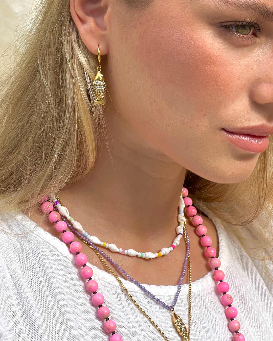 The Shimmerfish Gold Plated Waterproof Gold Earrings
