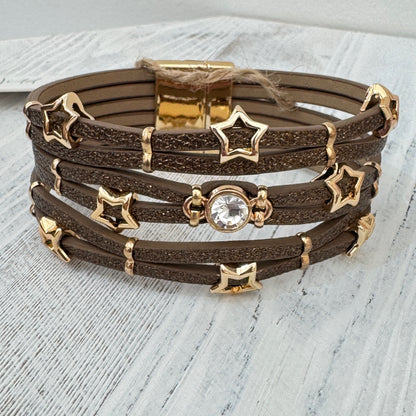 The Brown Starlight Boho Cuff