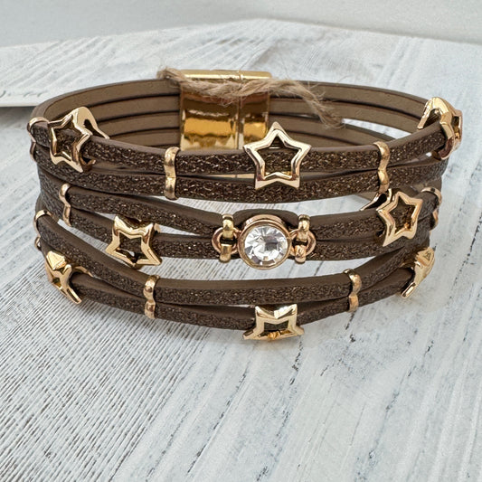 The Brown Starlight Boho Cuff