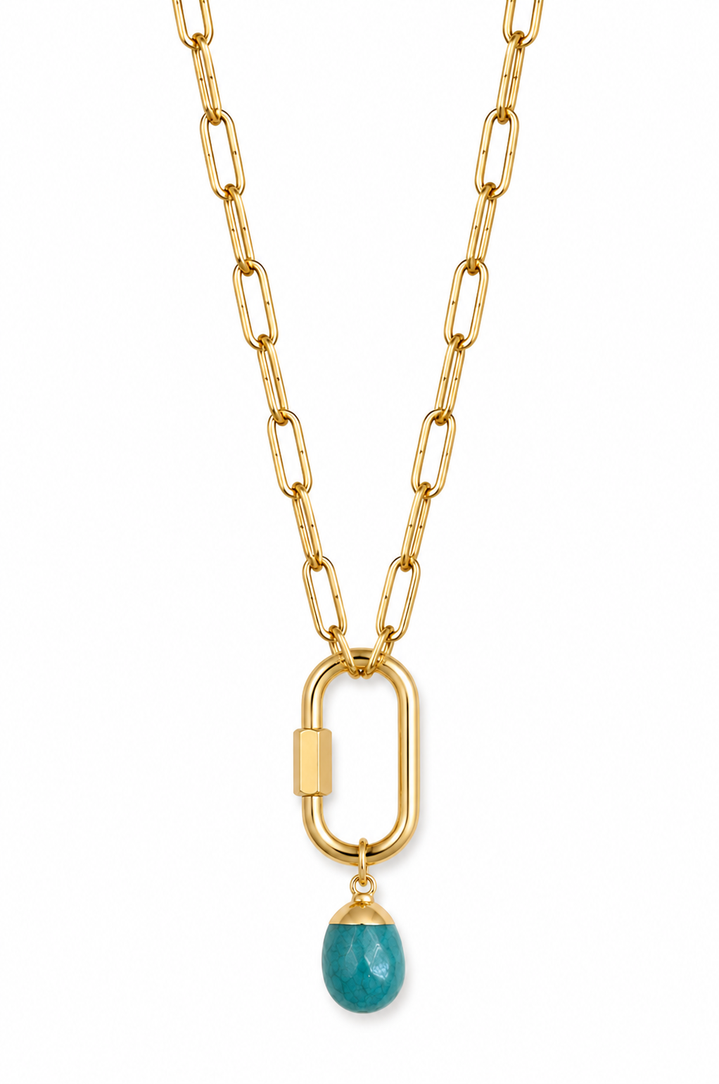 Amazonite Natural Stone Charm Necklace (Pre-Order del mid Aug)