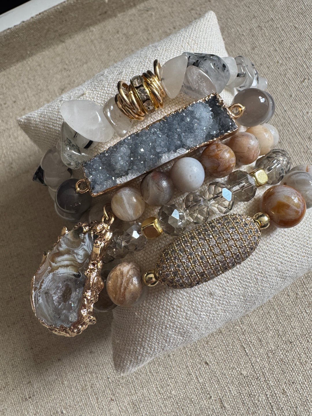 Natural Stone Set of 5 Bracelets