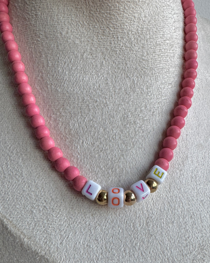 Pink LOVE Necklace