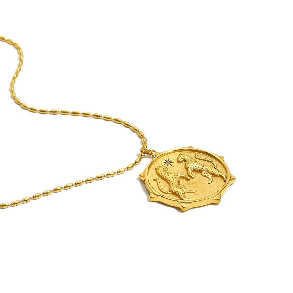 Wild Spirit Cheetah Gold Plated Waterproof Necklace