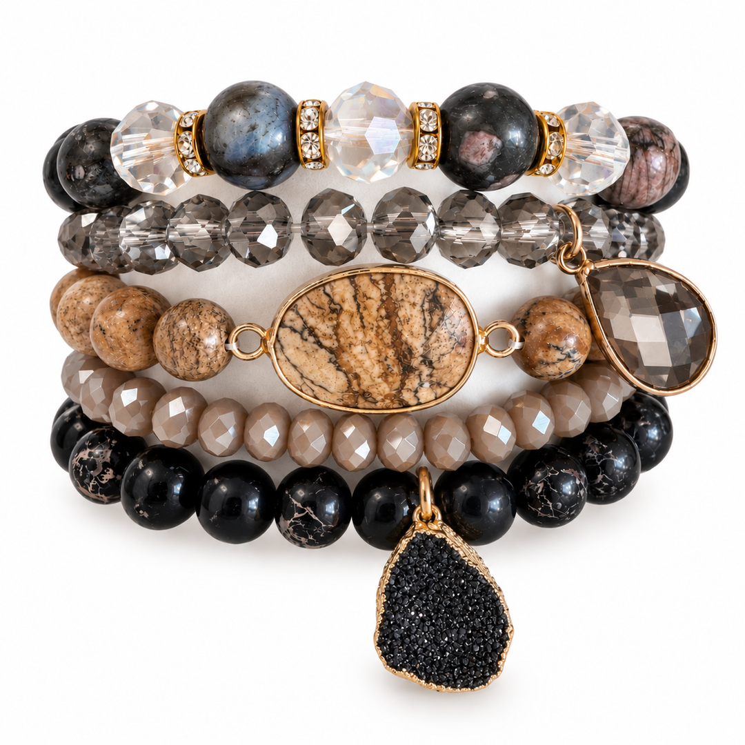 Smoky Shadows Set of 6 Bracelets