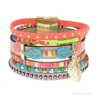 Coral Boho Cuff Bracelet (Pre-order del mid Feb)