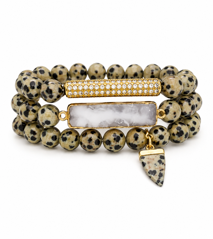 The Dalmatian Haven Druzy Bracelet Stack