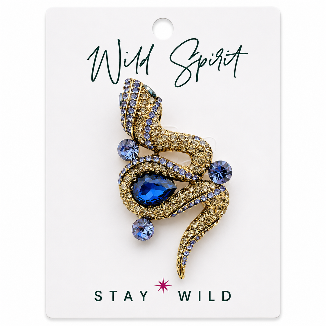 Purple Snake Brooch