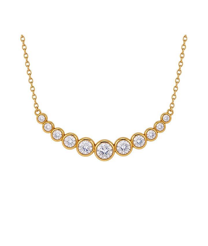 a necklace with diamonds on it