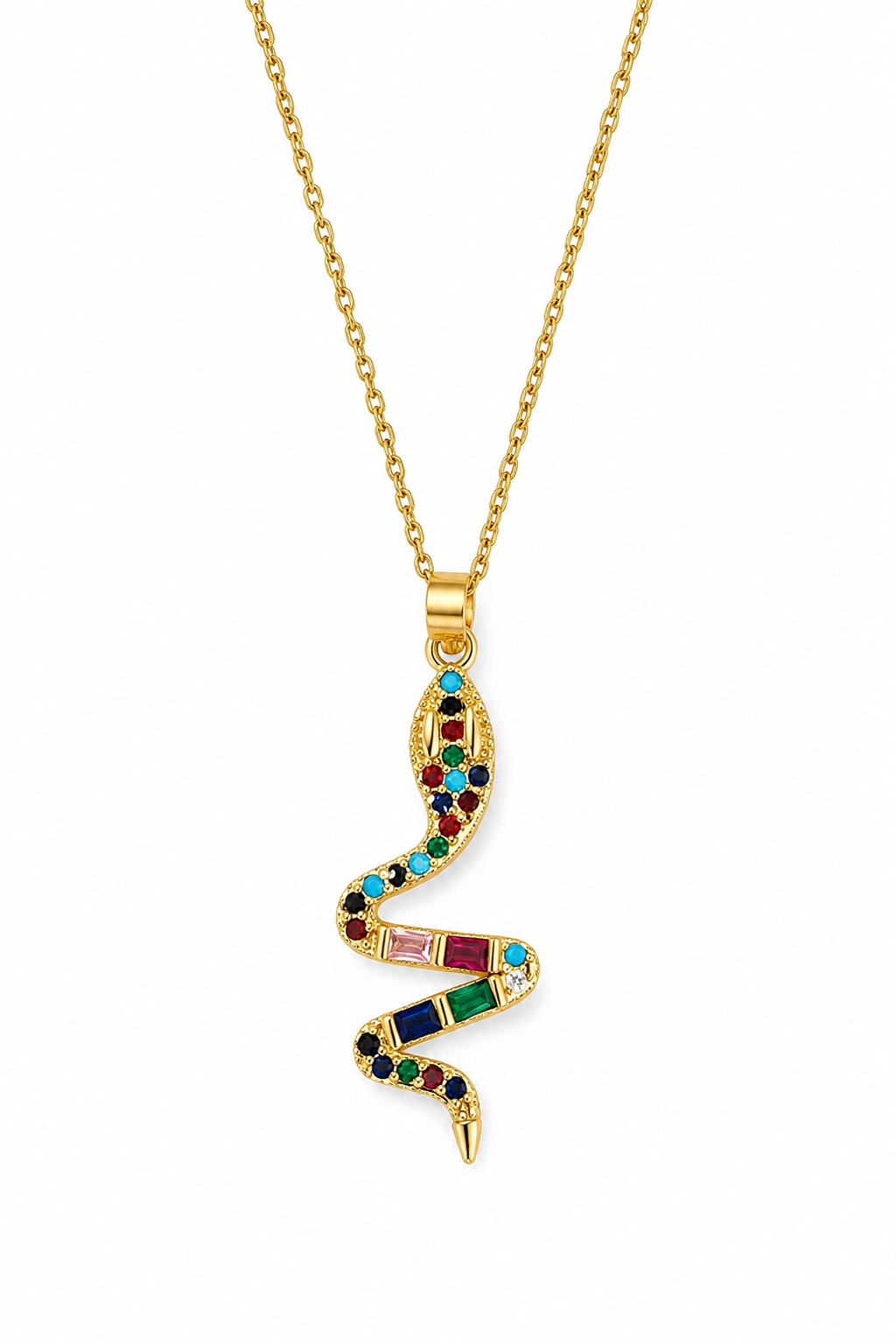 Enchanted Snake Gold Plated Waterproof Necklace
