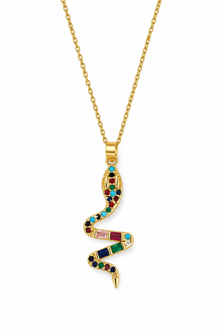 Enchanted Snake Gold Plated Waterproof Necklace