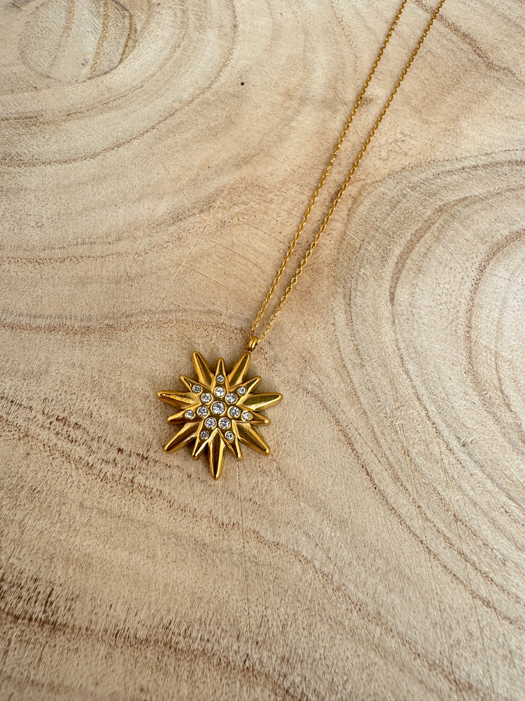 The Starburst Gold Plated Waterproof Necklace