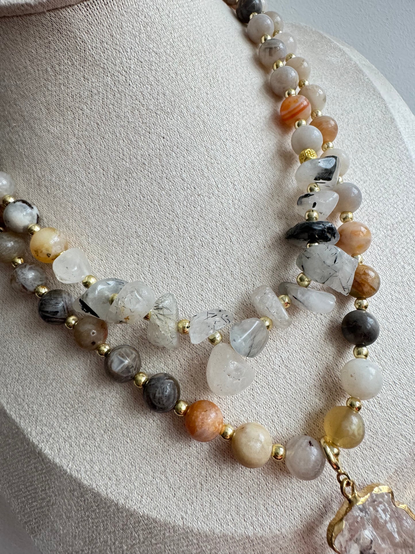 Grey Mix Athena Necklace