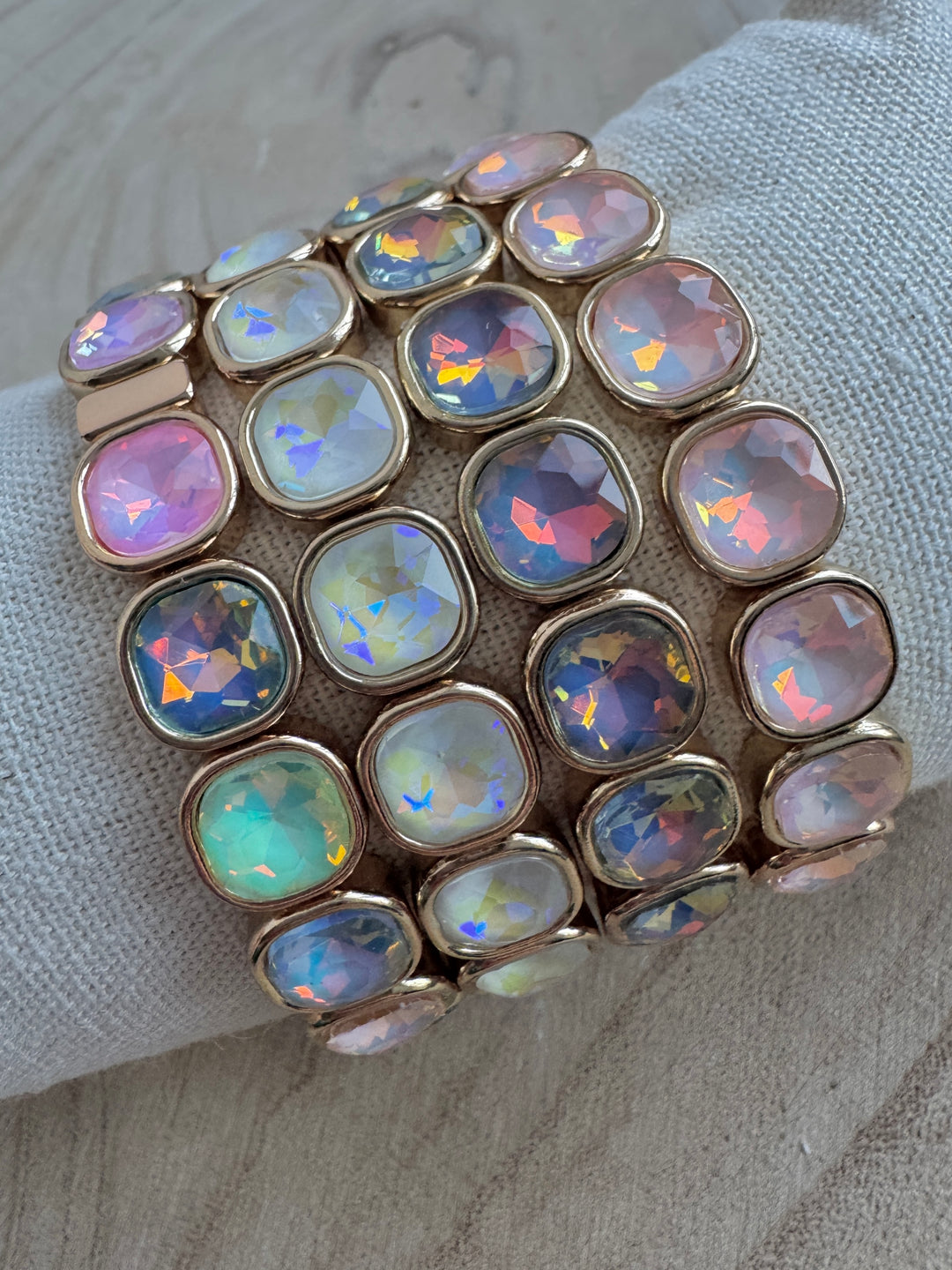 Opal Square Bling Bracelet