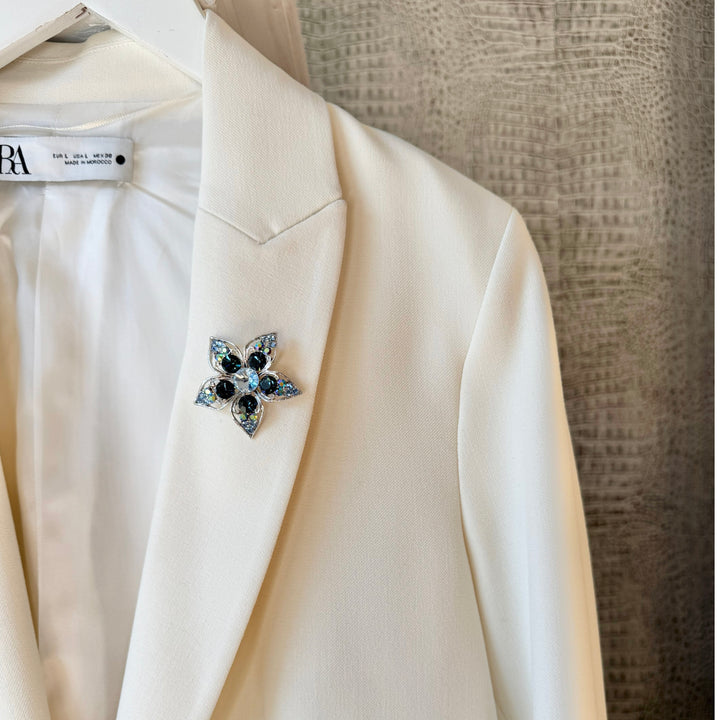 Blue Flower Brooch