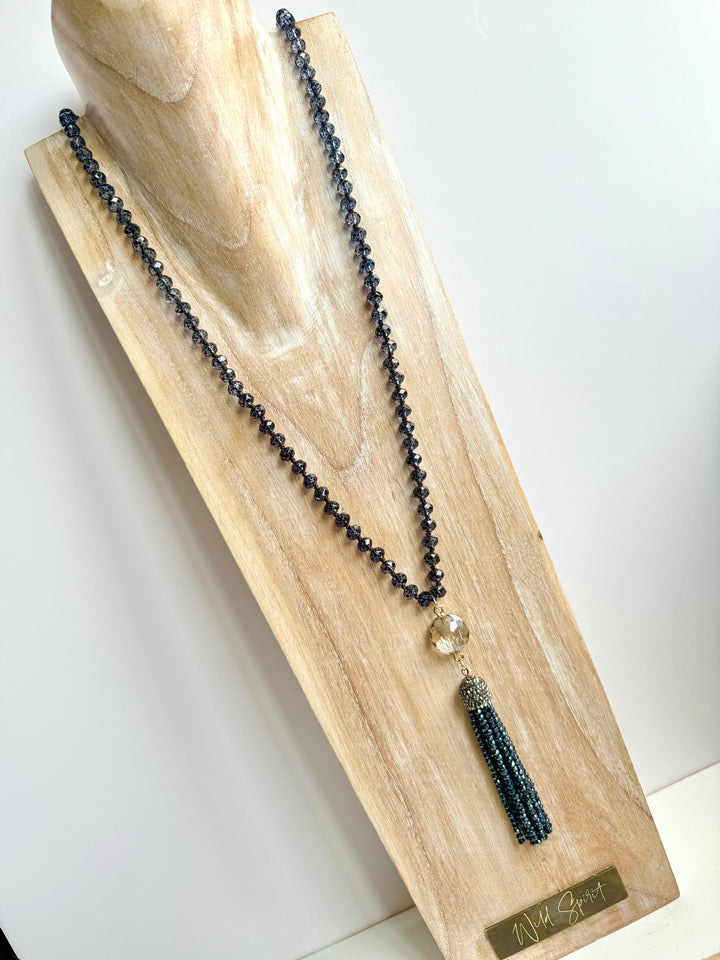 The Navy Tassel Necklace