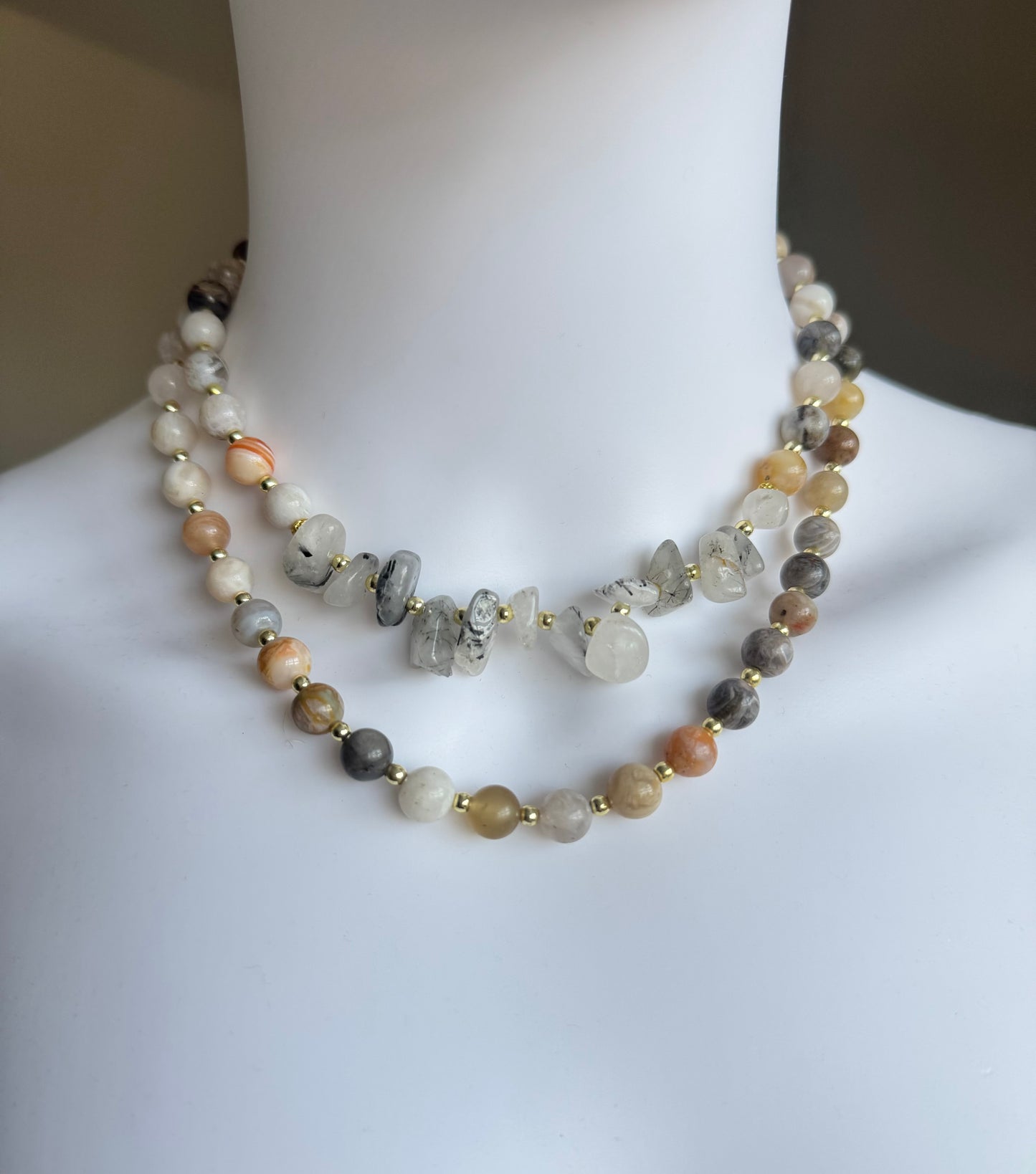 Grey Mix Athena Necklace