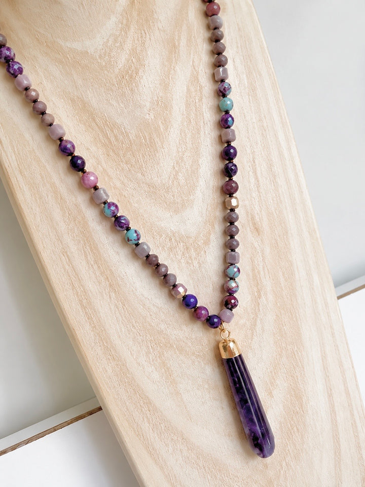 Violet Jasper & Agate Sophia Necklace