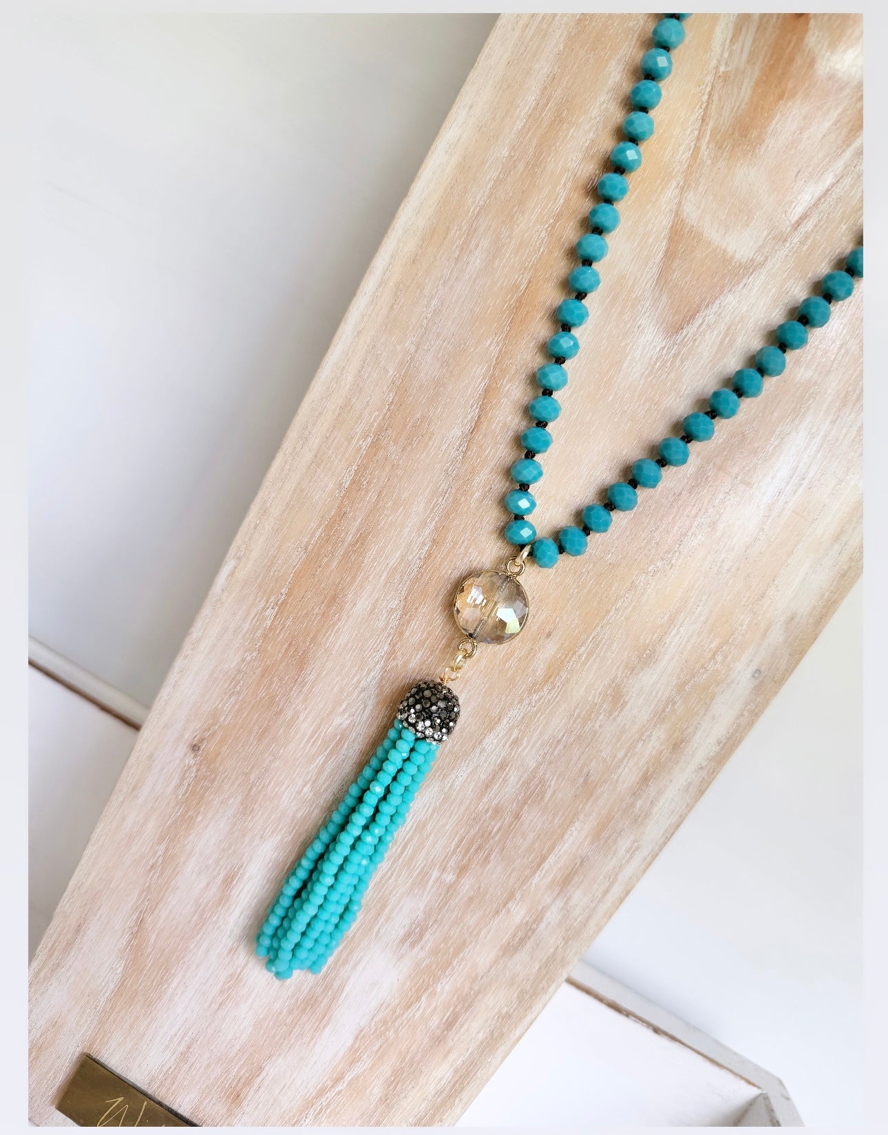 Blue Tassel Necklace