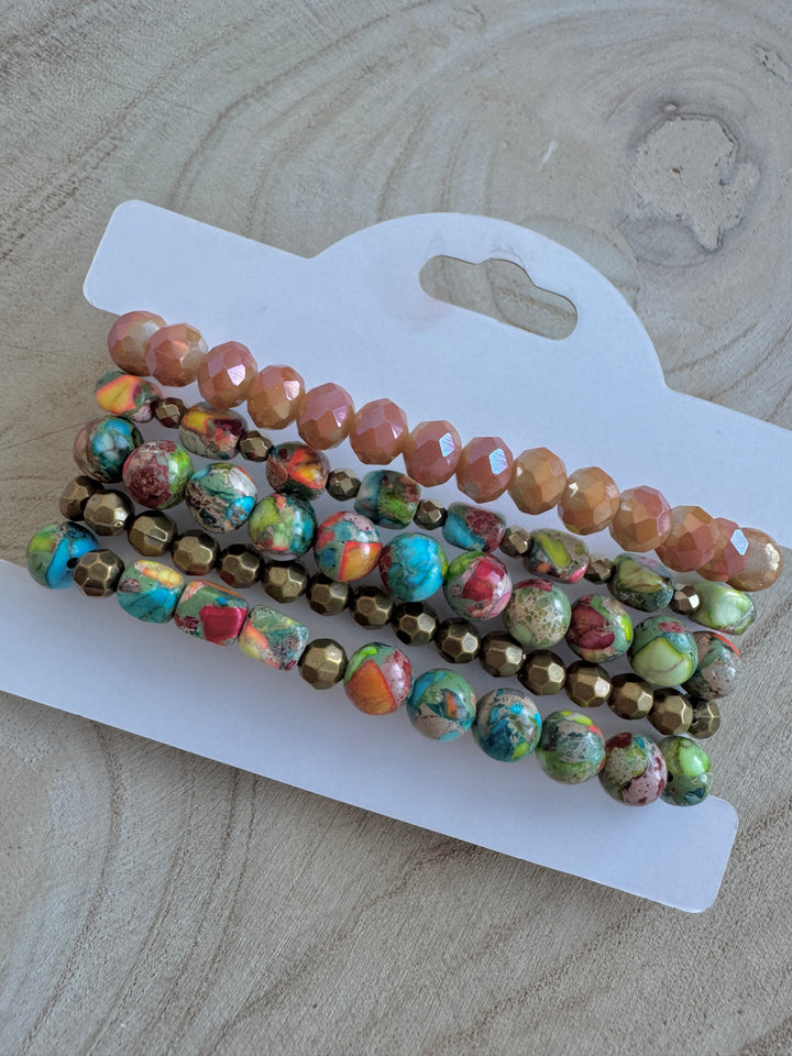 The Orange Jasper Bracelet Stack