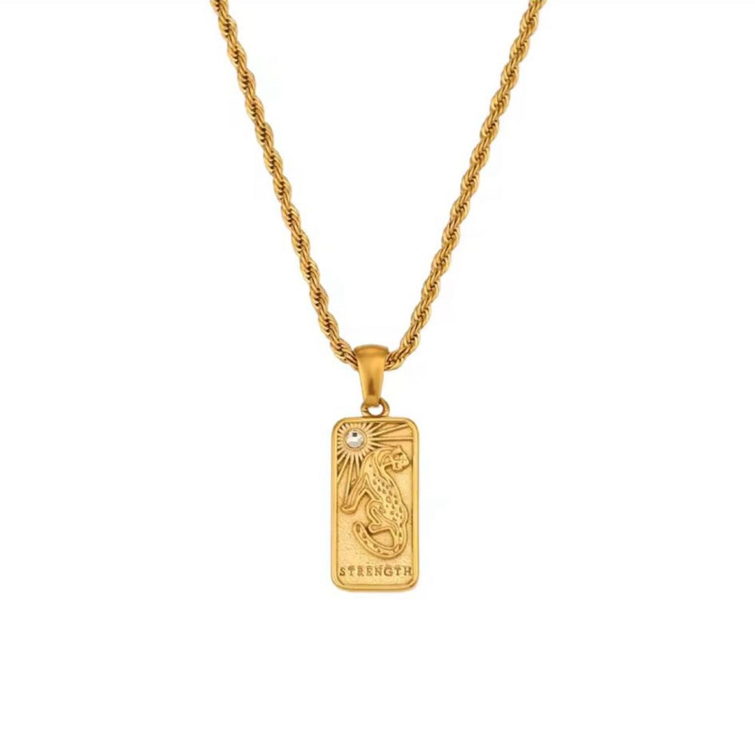 Strength Gold Plated Waterproof Necklace