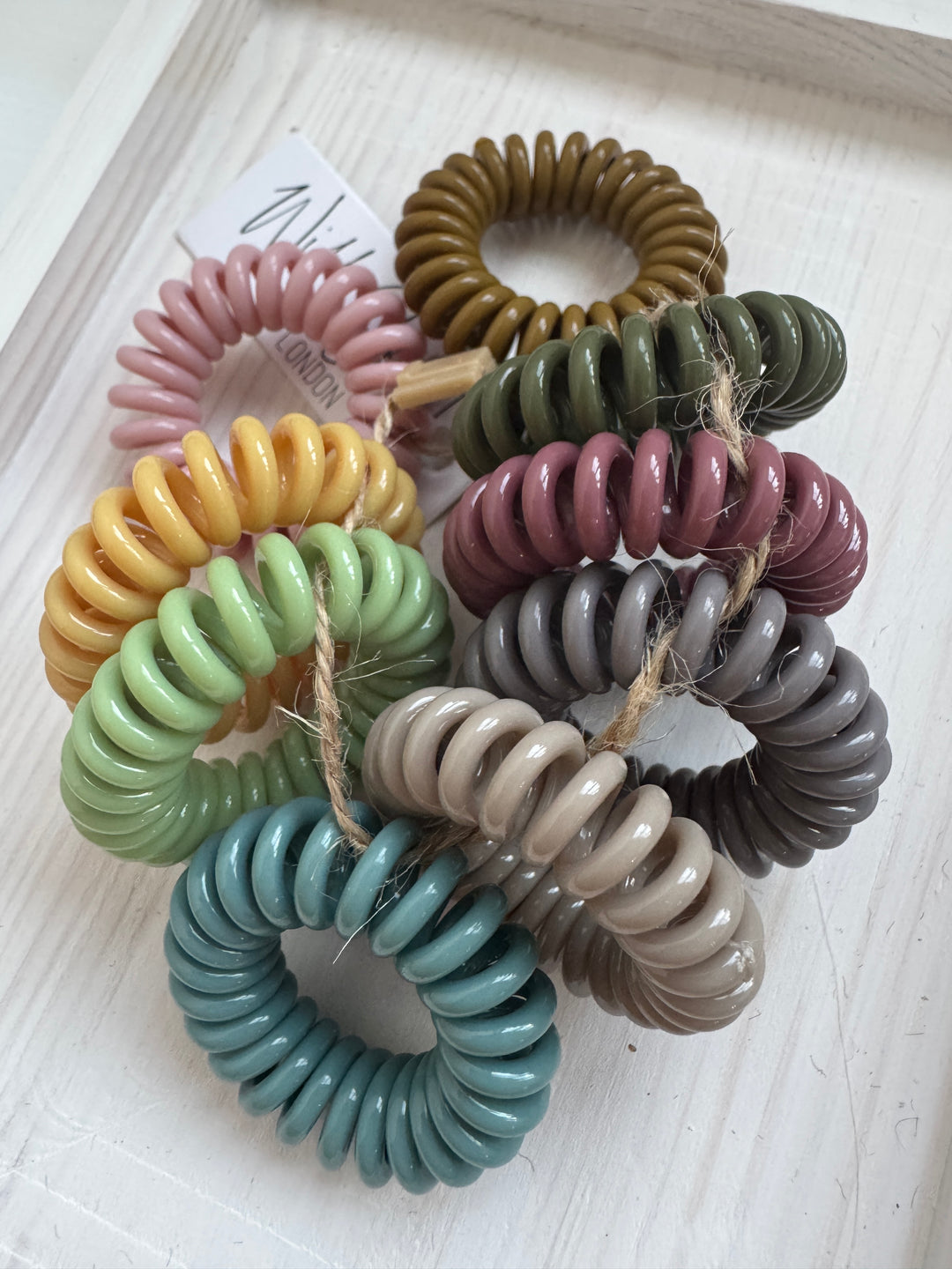 Mini Spiral Hair Bobbles (Neutrals)