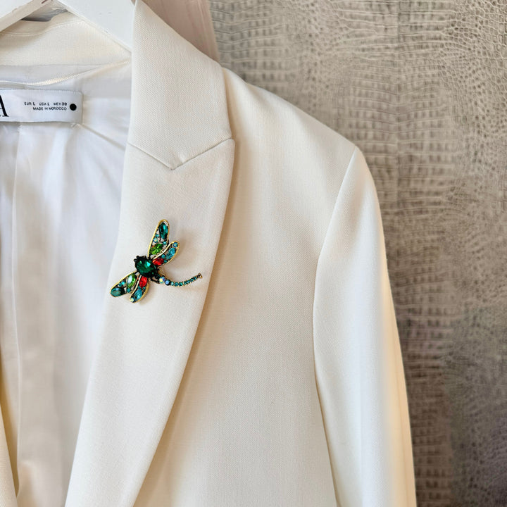 The Mini Green Dragonfly Brooch