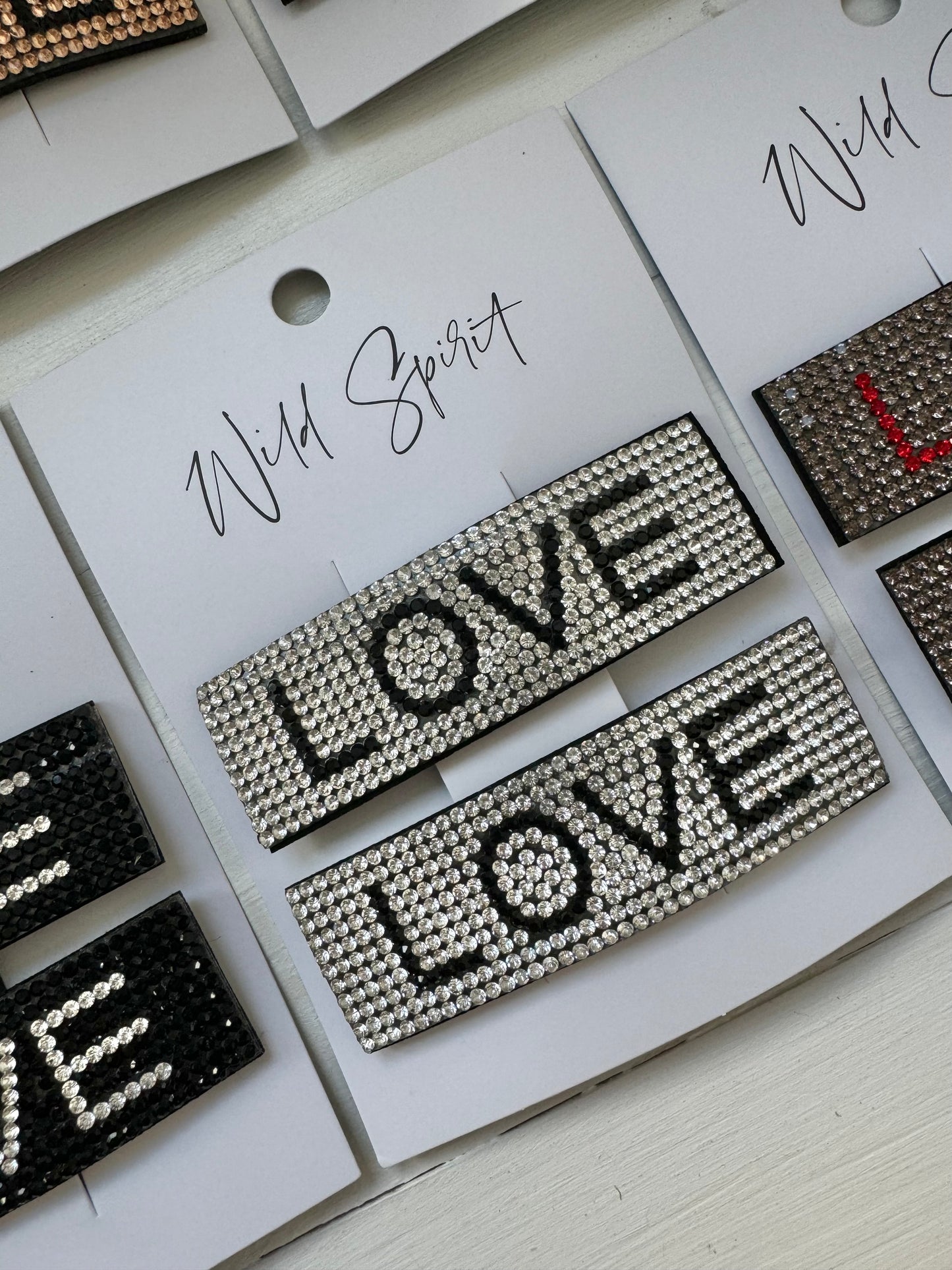 LOVE Set of 2 Hair Slides (Mixed pack of 5)