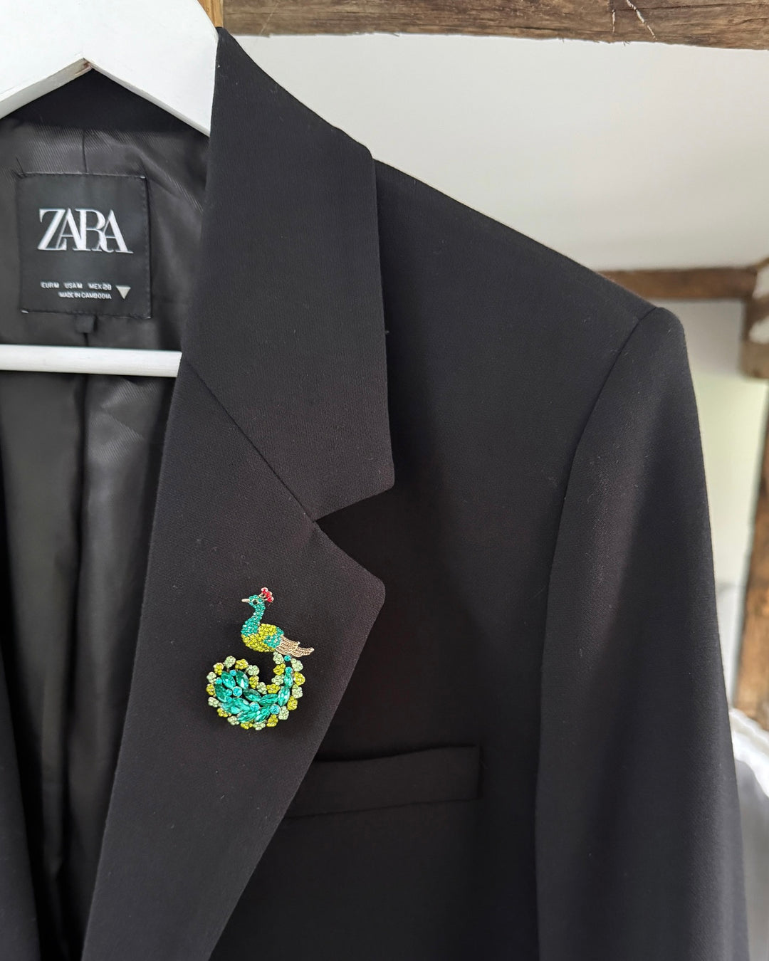 Posh Peacock Brooch