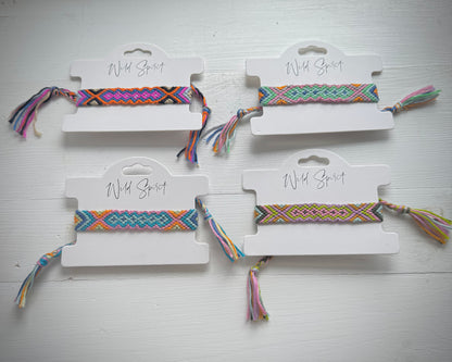 Mixed Pack of 4 Woven Bracelets