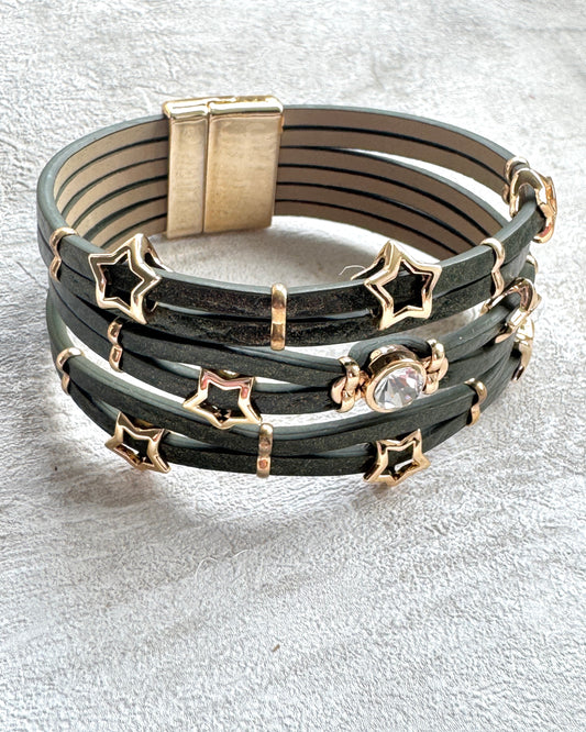 The Green Starlight Boho Cuff