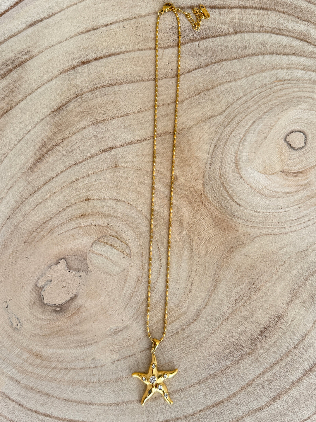 The Starfish Bling Gold Plated Waterproof Necklace