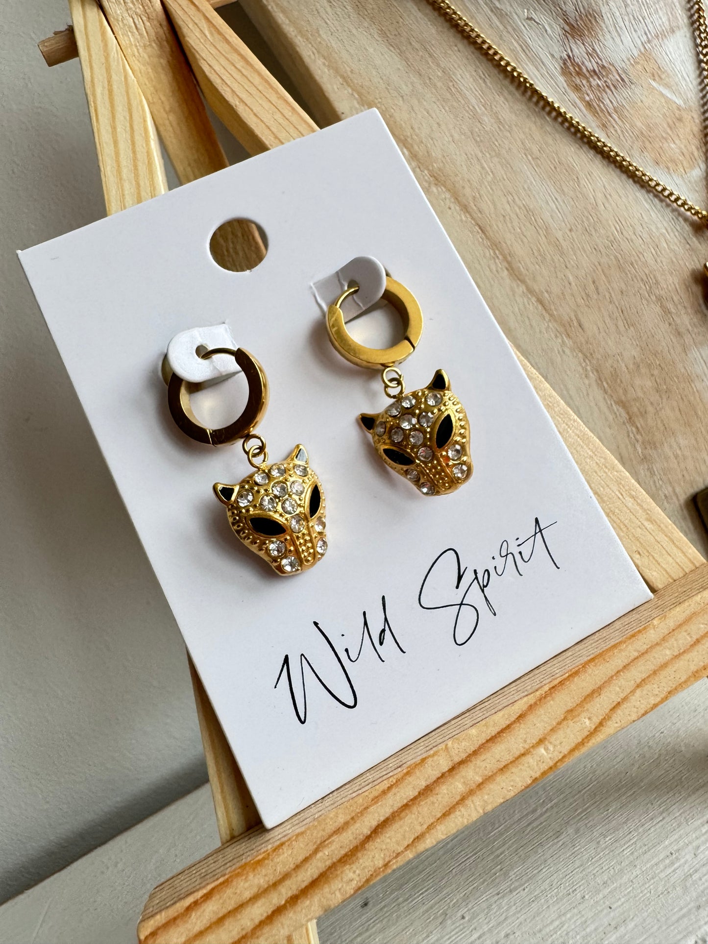 Leopard Gold Plated Earrings