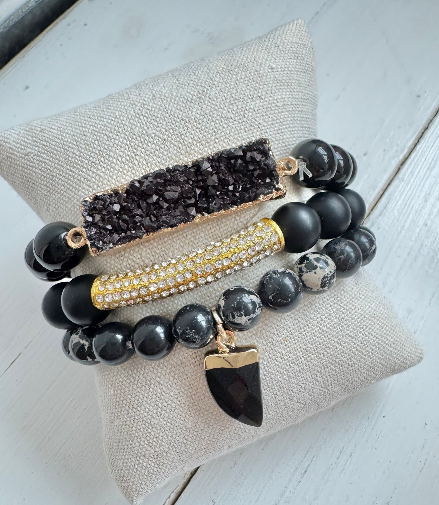 Black ‘Haven' Bracelet Set