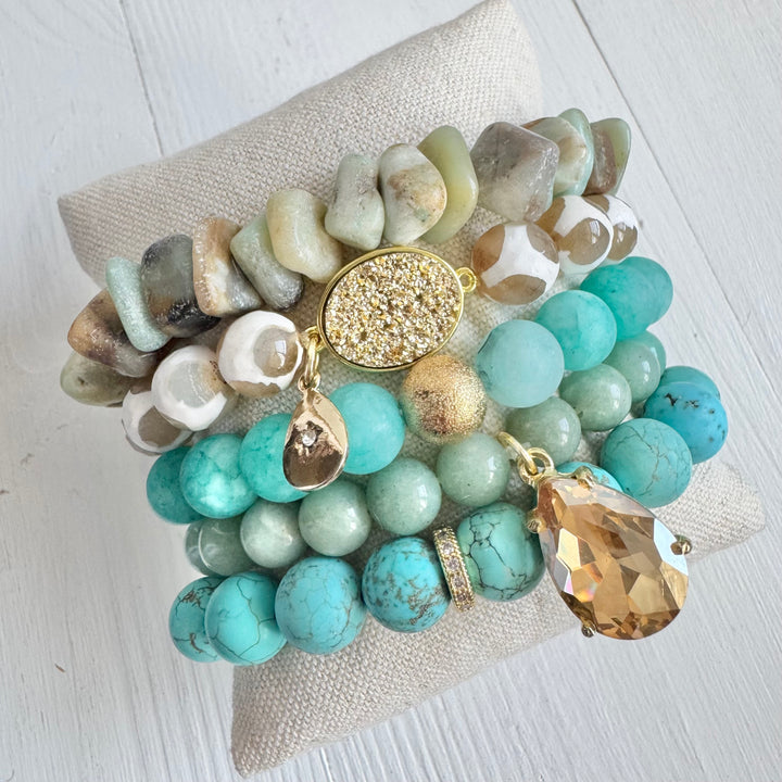 The Bohemia Natural Stone Bracelet Stack