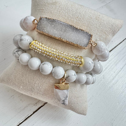 White ‘Haven’ Bracelet Set