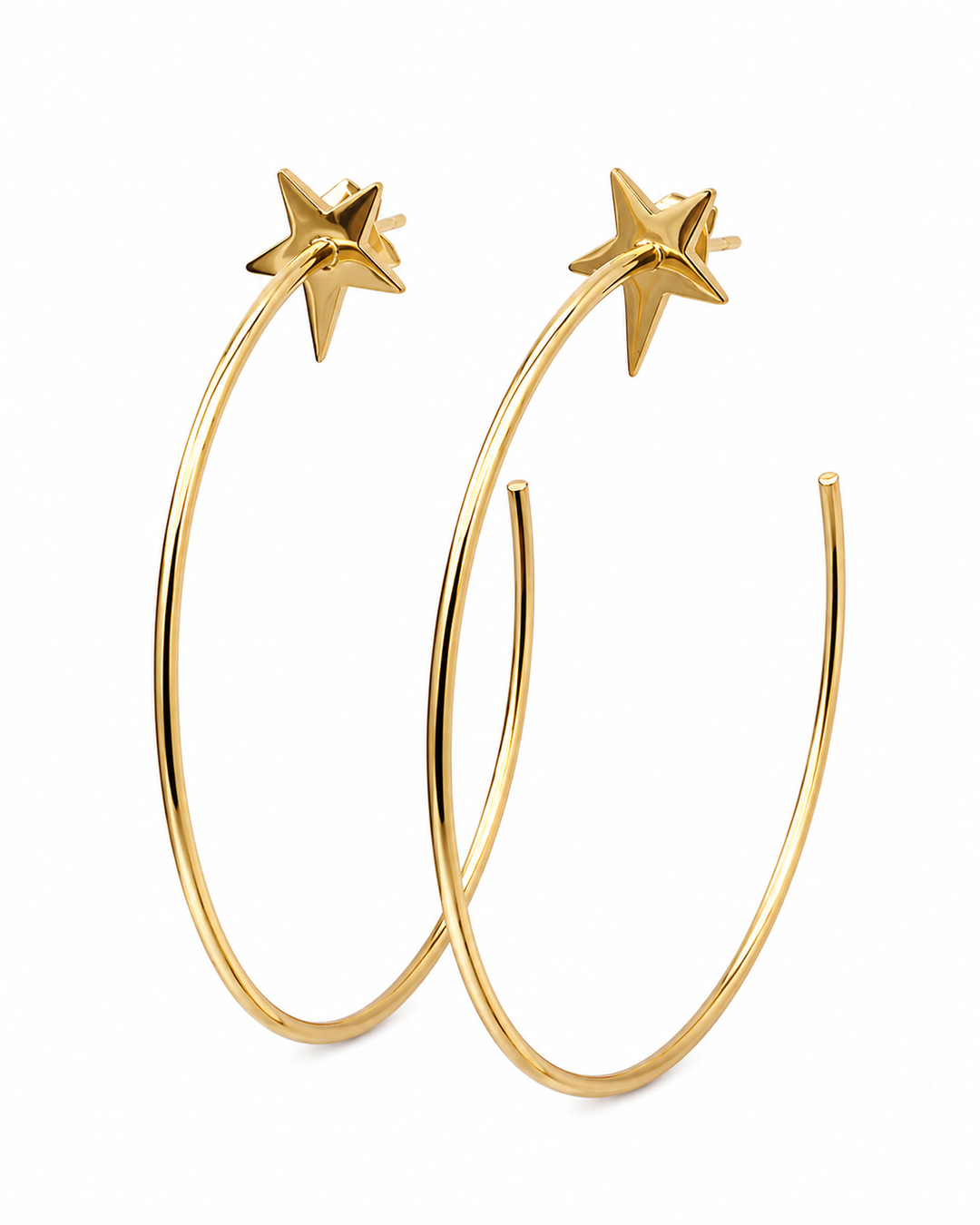 Supernova Star Hoop Earrings