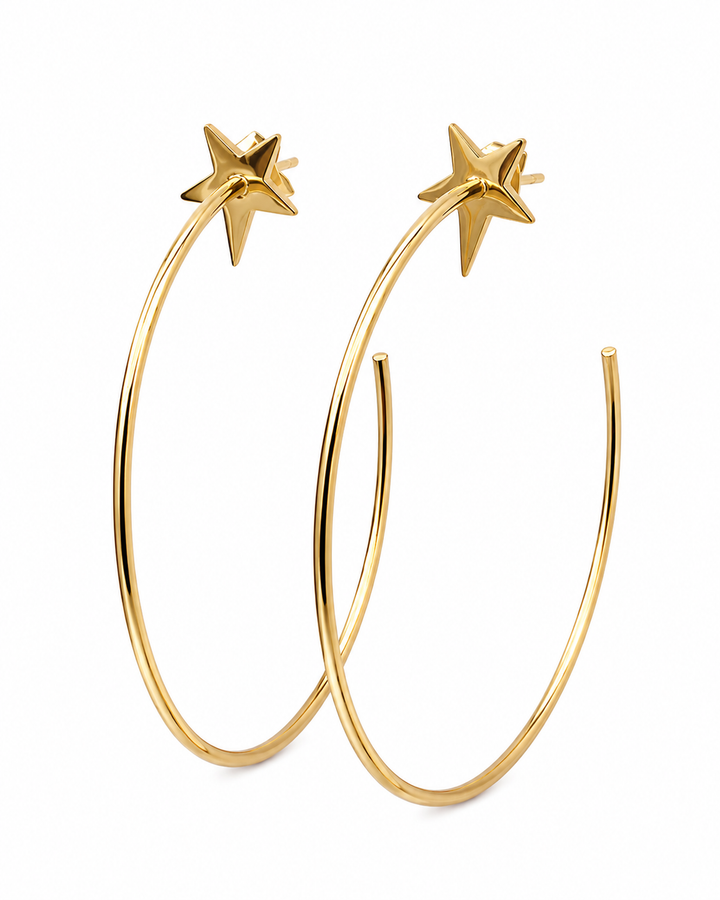 Supernova Star Hoop Earrings