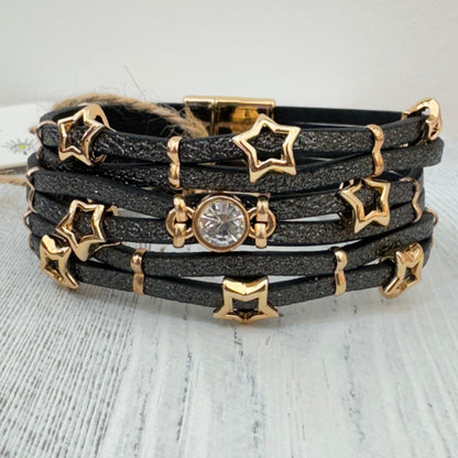 The Black Starlight Boho Cuff (Pre-Order Del mid Aug)