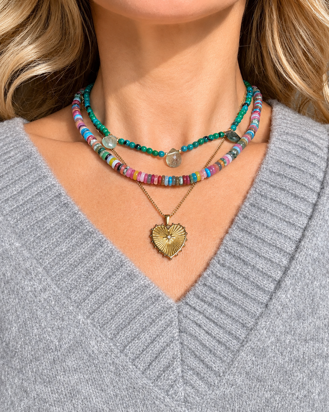 Big Love Gold Plated Waterproof Necklace