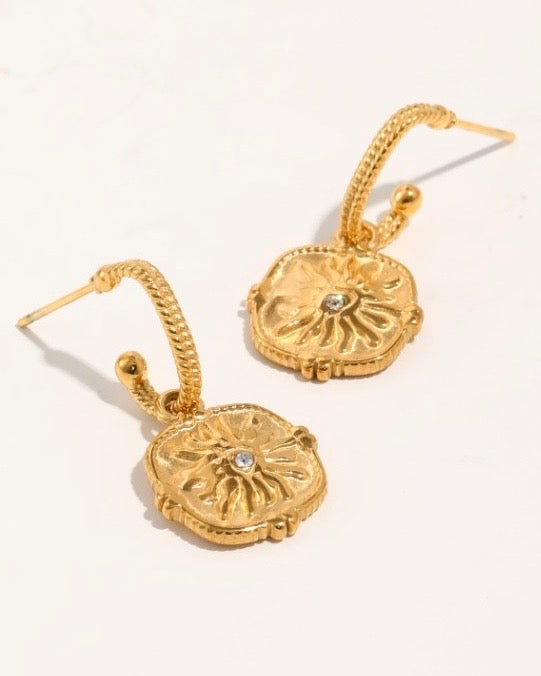 Blaze Gold Plated Waterproof Earrings