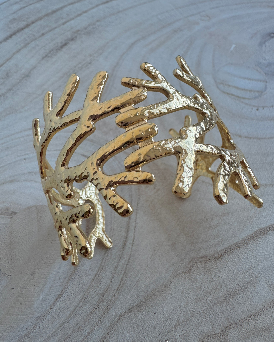 Coral Reef Gold Plated Waterproof Cuff